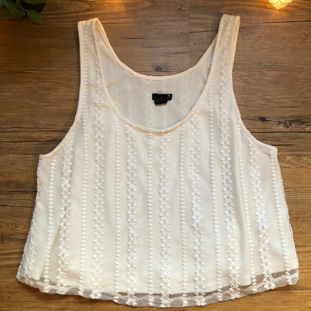 Lace Covered Tank Top